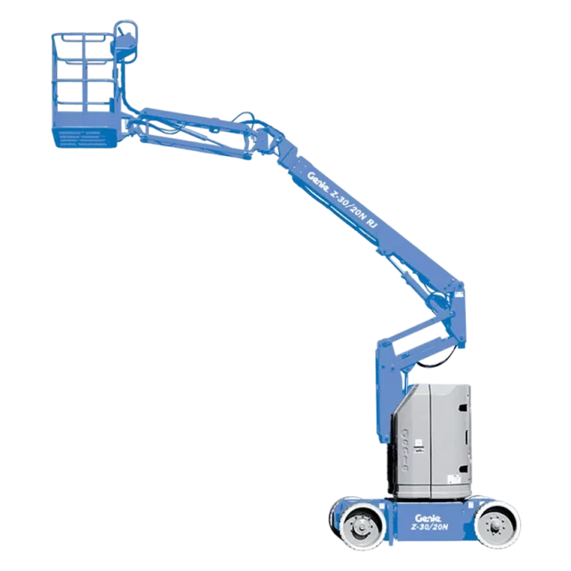 Genie Z30/20NRJ är en kompakt och effektiv bomlift, optimal för trånga miljöer och höglager. Dess design innefattar ingen utskjutande del utanför tornet, varken bakåt eller framåt i uppfällt läge, vilket eliminerar risken för kollisioner vid rotation. Dess smidiga och funktionella egenskaper har gjort den snabbt populär bland användare, vilket blir tydligt under praktisk användning. Med…